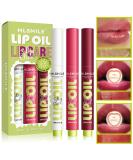 Shop 3 Colors Fat Lip Oil Click Slick - Moisturizing & Pigmented Glossy Lip Plumper with Coconut Oil | High-Glow Hydration - Buy Online on GoSupps.com