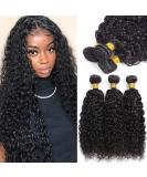 12A Brazilian Virgin Remy Kinky Curly Hair 3 Bundles 16 18 20 - 300g Unprocessed Human Hair Weave Natural Color - Curly Hair Bundle Set - Buy Online on GoSupps.com