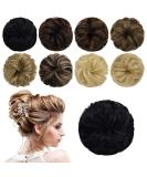 Yamel Human Hair Messy Bun Scrunchie - Natural Black Chignon Hairpiece - Buy Online on GoSupps.com