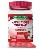 Nature's Truth Apple Cider Vinegar Natural Apple 600 mg 75 Vegan Gummies - Buy Online on GoSupps.com