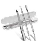 3PCS Cuticle Pusher & Gel Polish Remover Set | Professional Nail Files & Tools for Manicure & Pedicure | Durable Salon Quality Metal Acetone Scraper - Buy Online on GoSupps.com