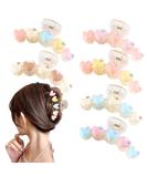 6 PCS Colorful Heart Shaped Large Hair Claw Clips for Women & Girls | Strong Hold Non Slip Matt Clips for Thin, Thick, Curly Hair | Hair Accessories - Buy Online on GoSupps.com