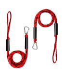 Bungee Dock Line Boat Accessories - 316 Stainless Steel Clip, Red (4ft & 6ft) - Ideal for Pontoon, Jet Ski, Kayak - Buy Online on GoSupps.com