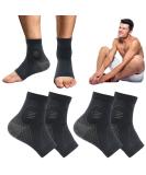 Buy Neuropathy Socks for Pain Relief - 2 Pairs Compression Foot Sleeves for Men & Women - Anti-Fatigue Plantar Fasciitis Support - Size M Black - Buy Online on GoSupps.com
