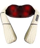 Fitleap Shiatsu Neck & Shoulder Massager | Infrared Heat Muscle Pain Relief | Premium Ergonomic Design - Buy Online on GoSupps.com