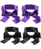 Shappy 4 Pack Satin Eye Mask Blindfold Set - 150 cm - Black and Purple - Buy Online on GoSupps.com