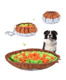 Newooe Snuffle Mat for Dogs Pet Snuffle Mat Food Sniffing Feeding Mat Natural Foraging Skills Slow Feeding Puppy Training Mat for Boredom and Stress Relief Encourages Dogs (Green Orange) - Buy Online on GoSupps.com
