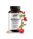 Natural vitamin C high dose-240 vegan capsules 4 month supply acerola extract and rosehip extract 400mg pure vitamin C per daily dose (2 capsules) - Buy Online on GoSupps.com