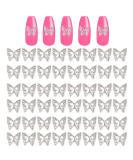 KACHIMOO 50 Silver Butterfly Nail Charms for Acrylic Nails - DIY Craft & Nail Art Accessories - Buy Online on GoSupps.com
