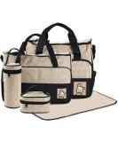 Halovie Adjustable Diaper Backpack | Multi-Functional Black Baby Bottle Travel Bag with Large Capacity - Buy Online on GoSupps.com