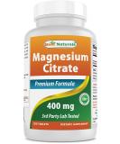 Best Naturals Magnesium Citrate 400mg - 250 Tablets | 400mg Elemental Magnesium | High Potency Supplement - Buy Online on GoSupps.com