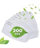 200Pack PM 2.5 Activated Carbon Filter | Adults Mouth Mask Filters | Replaceable Anti Haze Filter Paper | Breathing Insert Protective Mask | Meltblown Non-Woven Cloth 5 Layers Filters A 200 Pcs - Buy Online on GoSupps.com