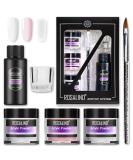 Acrylic Nail Kit - Acrylic Powder Set with Pink White Clear Colors Acrylic Powder and Acrylic Liquid with Acrylic Nail Brush Nail Acrylic Powder Set for Nails Extension Kit Nail Art Pink White Clear 3 Colors - Buy Online on GoSupps.com