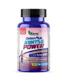 Osteo Joint & Power Supplement - America Medic & Science | 74 Caplets for Joint Health Metabolism & Cartilage Support with Boswellia MSM Collagen & Ginseng - Buy Online on GoSupps.com