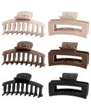 Lolalet 6-Piece Large Hair Clips - 8cm Slip-Resistant Jaw Clips for Thick Hair | Stylish Hair Accessories for Women & Girls - Pattern E - Buy Online on GoSupps.com