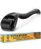 King Leonidas Beard Derma Roller for Men 0.30mm Titanium Micro-Needling Derma Roller for Facial Hair & Beard Growth - Buy Online on GoSupps.com