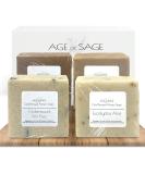 Age of Sage All Natural Men's Soap Bar Gift Set - Handmade Organic Exfoliating Soap Bars - Moisturizing Scented Bath Bars for Men (4 Pack) - Buy Online on GoSupps.com