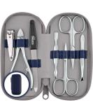 Marqus 7-Piece Manicure Set for Men & Women - Solingen Nail Tongs Real Leather Case Premium Hand & Foot Care - Made in Germany - Buy Online on GoSupps.com
