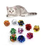 ANZONGYI 10 Pcs Mylar Crinkle Balls Colorful Crinkle Balls Cat Toys Rustle Sound Ball Cat Interactive Toys for Kittens and Grown-up Cats - Buy Online on GoSupps.com