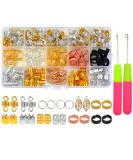 Dreadlocks Jewelry Kit - 200 Metal Hair Cuffs, Rings & Pendants for Braids | Hair Clip Decor - Buy Online on GoSupps.com