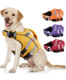 Kuoser Dog Life Jacket - Durable & High Buoyancy Floating Vest for Small Medium & Large Dogs - Safety Swimming Vest in Yellow XL - Buy Online on GoSupps.com