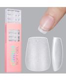 AILLSA Ultra Short Coffin Nail Tips - 240 PCS Matte Soft Gel Full Cover False Nails for DIY Press On - 15 Sizes Pre-shaped Clear Acrylic Tips - Buy Online on GoSupps.com