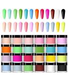 24 Color Acrylic Nail Powder Set - Nail Art DIY French Extensions & 3D Designs - Perfect Gift for Women - Buy Online on GoSupps.com