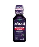 Vicks ZzzQuil Nighttime Pain Relief Sleep Aid Liquid - Max Strength Non-Habit Forming 12 fl oz - International Shipping Available - Buy Online on GoSupps.com