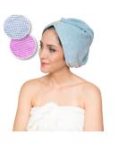 Spaetzen 2x Haarturban & Free Makeup Remover | Microfiber Hair Towel Fast-Drying Turban Cloth with Buttons - Perfect for International Shipping - Buy Online on GoSupps.com