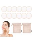 Buy Sika Natural 100% Organic Reusable Round Makeup Removing Pads - 12 Count + 2 Bags | Eco-Friendly & Sustainable - Buy Online on GoSupps.com