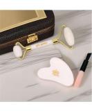 Anti-Aging Jade Roller & Gua Sha Gift Set | Facial Massager for Wrinkle Reduction - Shop Now - Buy Online on GoSupps.com