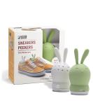 Monkey Business Shoe Odor Eliminators - 2 Cute Bunny Deodorizers for Sneakers, Activated Charcoal Freshness for Wadrobe, Lockers & Gym Bags, Eco-Friendly Refill - Sneakers Peeker Green White - Buy Online on GoSupps.com