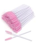 AKStore 200 PCS Disposable Eyelash Brushes Mascara Wands - White-Pink | Cosmetic Makeup Tool Kits - Buy Online on GoSupps.com