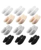 12 Pairs Non Slip Disposable Indoor Slippers - Closed Toe Bridesmaids Slippers for Guests - Hotel Interiors, Travel, Daily Home Use (Black/Gray/White/Beige) - Buy Online on GoSupps.com