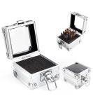 Aluminium Nail Drill Bit Holder Storage Box - 25 Holes Nail Drill Bit Stand Display Case - Nail Bits Organizer Container for Nail Art - Silver - Buy Online on GoSupps.com