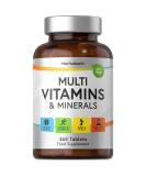 Multivitamin Tablets for Men and Women | 365 Count | with 24 Essential Nutrients Including Vitamin D B12 Zinc and Iron | 100% Vegan Supplement | by Horbaach - Buy Online on GoSupps.com