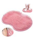 Slip-Proof Silicone Massage Pad & Back Scrubber | Suction Cup Foot Brush for Relaxation & Peeling - Red - Buy Online on GoSupps.com