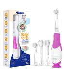 SEAGO Toddler Electric Toothbrush for Ages 0-3 | Smart Timer Suction Base & 4 Brushheads - Purple-C - Buy Online on GoSupps.com