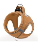 Joyal Reflective Soft Padded Dog Harness - Air-Mesh Breathable for Medium & XL Dogs (55-61cm) - Khaki - Buy Online on GoSupps.com