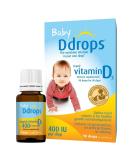 Ddrops Baby Liquid Vitamin D3 Supplement 400 IU - 0.08 Fl Oz - Pack of 2 - Buy Online on GoSupps.com