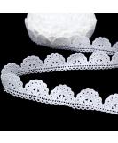 Venise Lace Ribbon Trim - White 7 Yards for Sewing, Crafts, Costumes, Gowns & Home Decor - Buy Online on GoSupps.com
