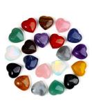 XIANNVXI 10 Pcs Natural Healing Crystals Heart Stones Crystals Set Polished Love Palm Pocket Stones Gemstones for Chakra Reiki Crystal Beginners Gifts Multicolour - 10pcs - Buy Online on GoSupps.com