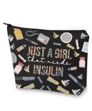 Diabetes Insulin Makeup Bag - Diabetes Awareness Gift for Girls - Zipper Pouch Cosmetic Bag for Diabetic Supplies - Buy Online on GoSupps.com