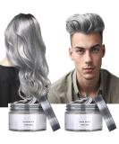 Temporary Hair Color Wax - 2pc Washable Gray Hair Dye for Men & Women | 4.23oz Styling Clay for Cosplay & Parties - Perfect Makeup Gift - Buy Online on GoSupps.com
