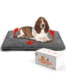 Ultra Warm Self Heating Cat Bed with Removable Cover | Large 36x24 In | Grey | Indoor/Outdoor Use for Cats and Dogs - Buy Online on GoSupps.com