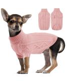 Alagirls Winter Fleece Dog Sweater - Cozy Knit Puppy Clothing for Medium Dogs - Soft Christmas Pet Outfits in Dusty Rose & Light Pink - Buy Online on GoSupps.com