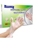 100 Pcs Disposable Plastic Gloves for Food Handling - Safe for Cooking Kitchen Cleaning and Food Prep - Buy Online on GoSupps.com