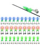 HLOGREE LED Night Fishing Rod Bait Alarm Bell 30pcs/40pcs | Portable Fishing Indicator with Dual Ring Bells | Fishing Accessories with 10 Red, 10 Green, and 10 Blue Lights - Buy Online on GoSupps.com