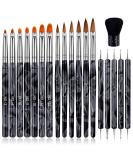 Buy TOROKOM 19Pcs Acrylic Nail Brush Set - Complete Nail Art Tools Gel Polish & Design Brushes for Professionals | International Shipping - Buy Online on GoSupps.com