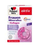 Doppelherz Women Minerals + Collagen - 30 Depot Tablets with Calcium Folic Acid & Trace Elements for Optimal Health - International Shipping Available - Buy Online on GoSupps.com